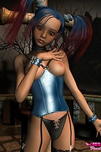 Nicelooking Teen With Braid And Nasty Lingerie With Stocking