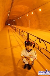 Lewd Asian Minx Is Gagged And On Her Knees For A Back Door Banging