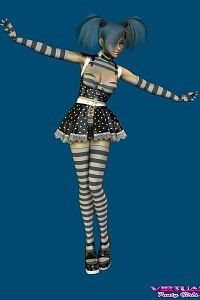 A Lovable Upskirt Showing Off Virtual Teenager