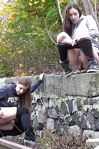 Gfs Both Need To Pee While Walking Outside