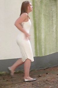 Hot Girl Squats To Pee While Outside