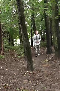 Filthy Hottie In Camouflage Pants Pisses In Woods