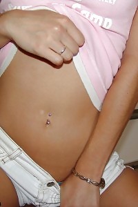 Dropping Her Shorts In The Garage