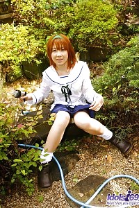 Asian Chick Akane Is Waiting To Pleasing The School Guys On Lunch Break