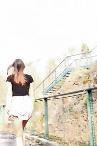 Brunette Doll In Specs Pisses On The Ground