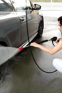 Lexi Dona Displays Her Juggs In The Car Wash