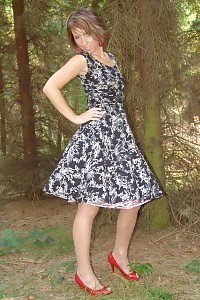 Kelly Dee Uncover Her Wet Dirty Panties As She Strips Outdoor In Tulle Skirt