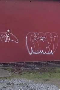 Outstanding Light-haired Squats On Concrete To Pee