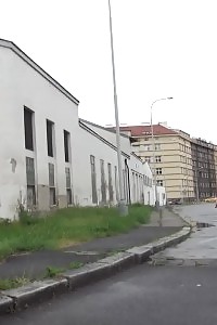 Blonde Squats To Pee Next To A Parked Car